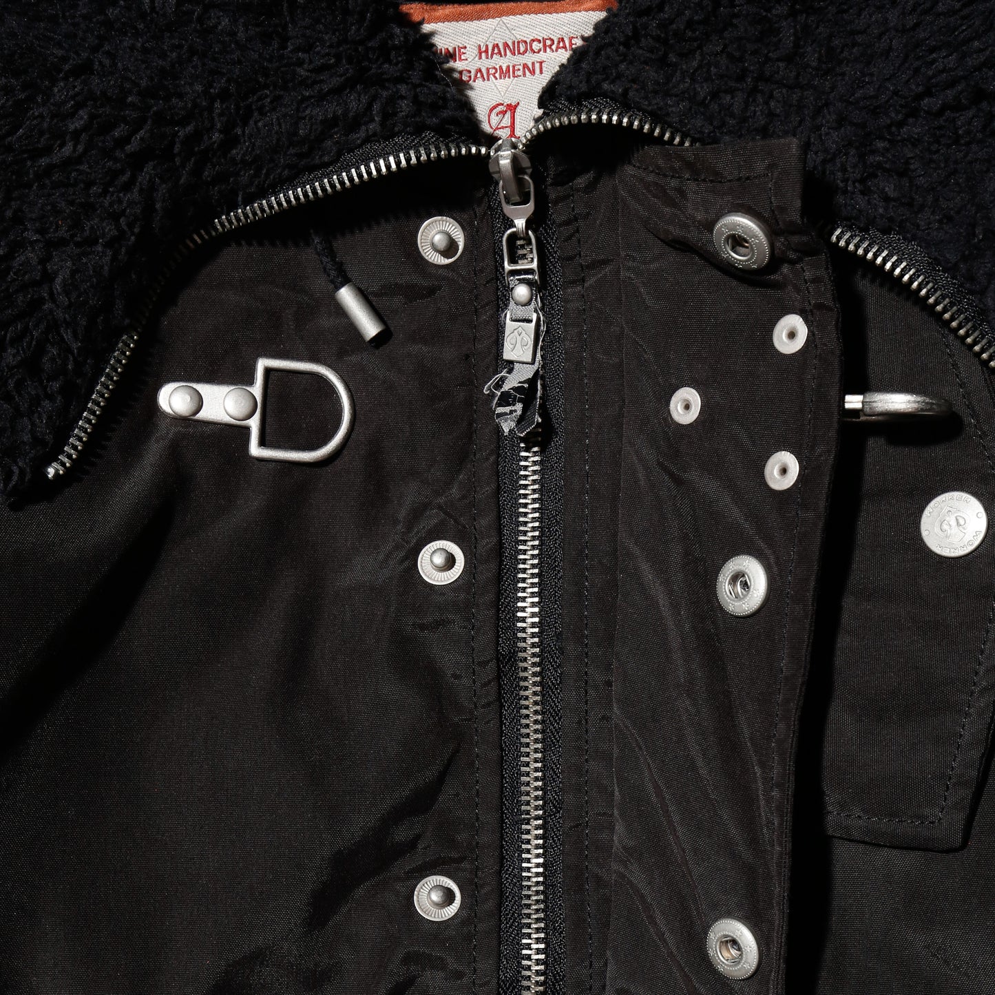 vintage buckled n-2b type bomber jacket