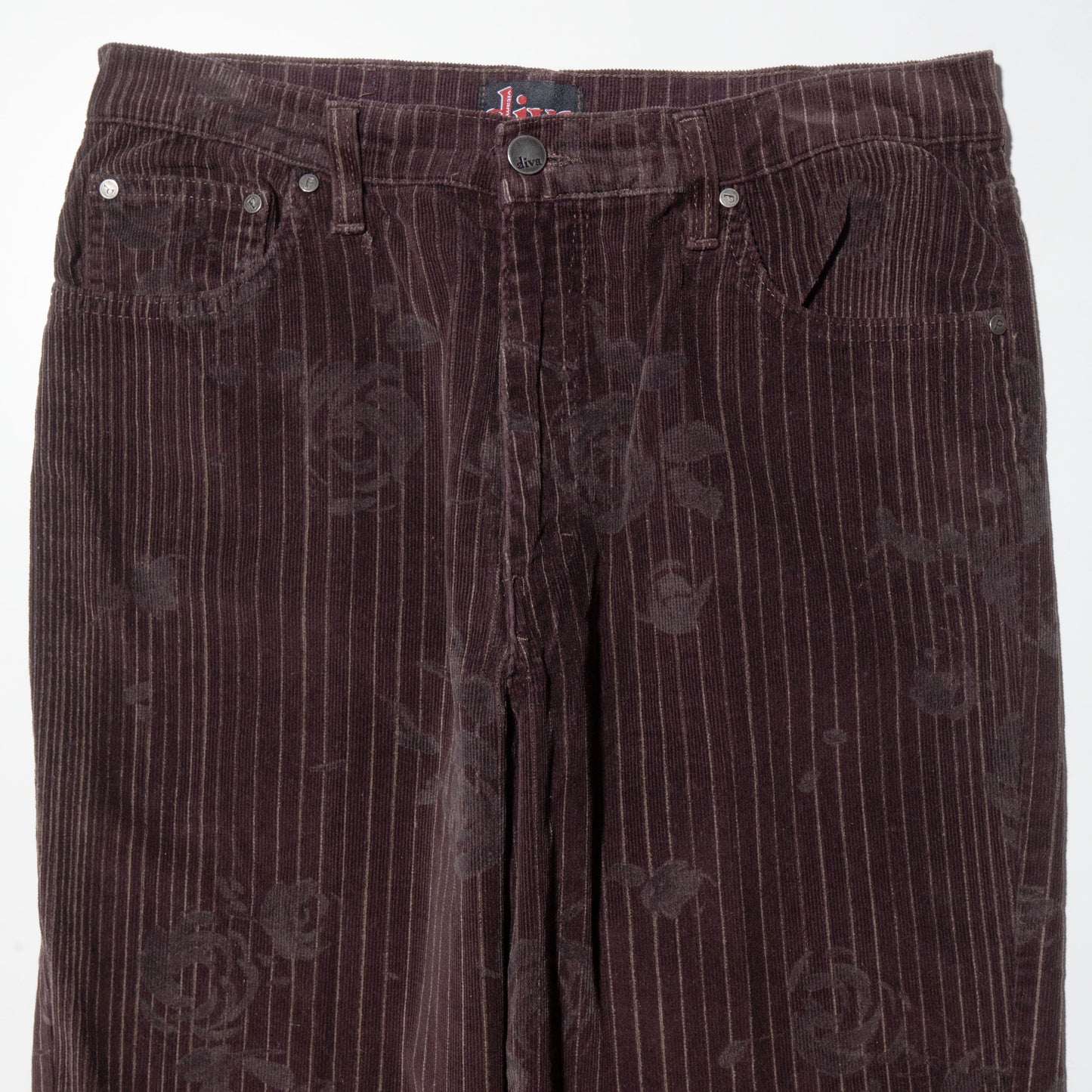 vintage rose corduroy 5p trousers