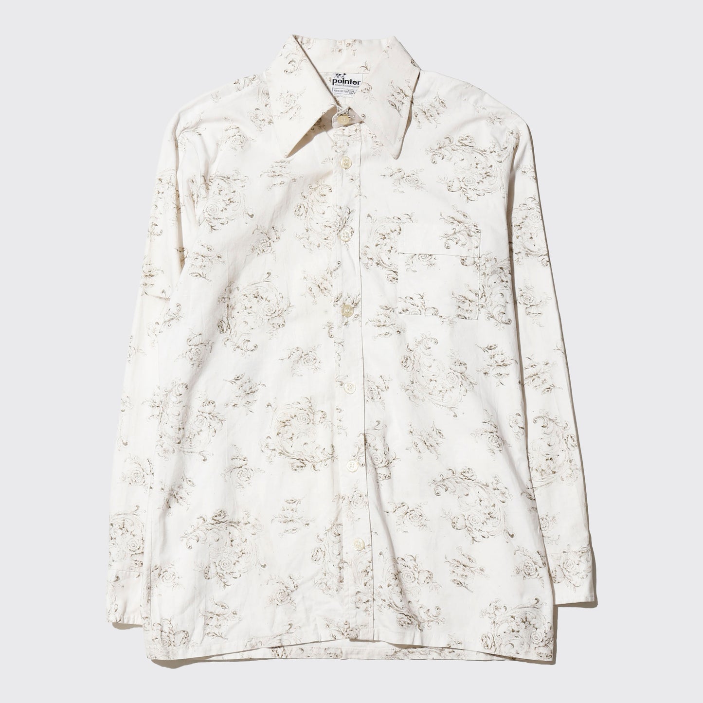vintage rococo floral cotton shirt