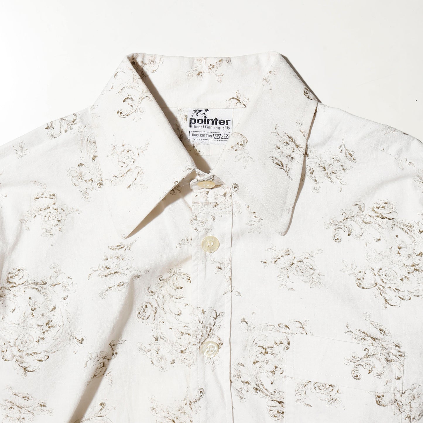 vintage rococo floral cotton shirt