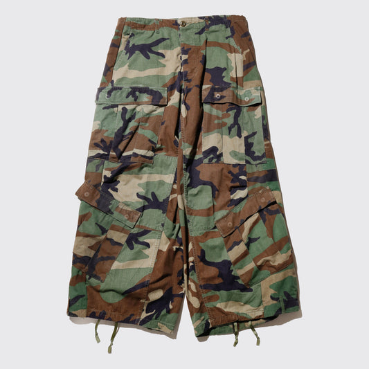 *one-off upside down wide cargo trousers