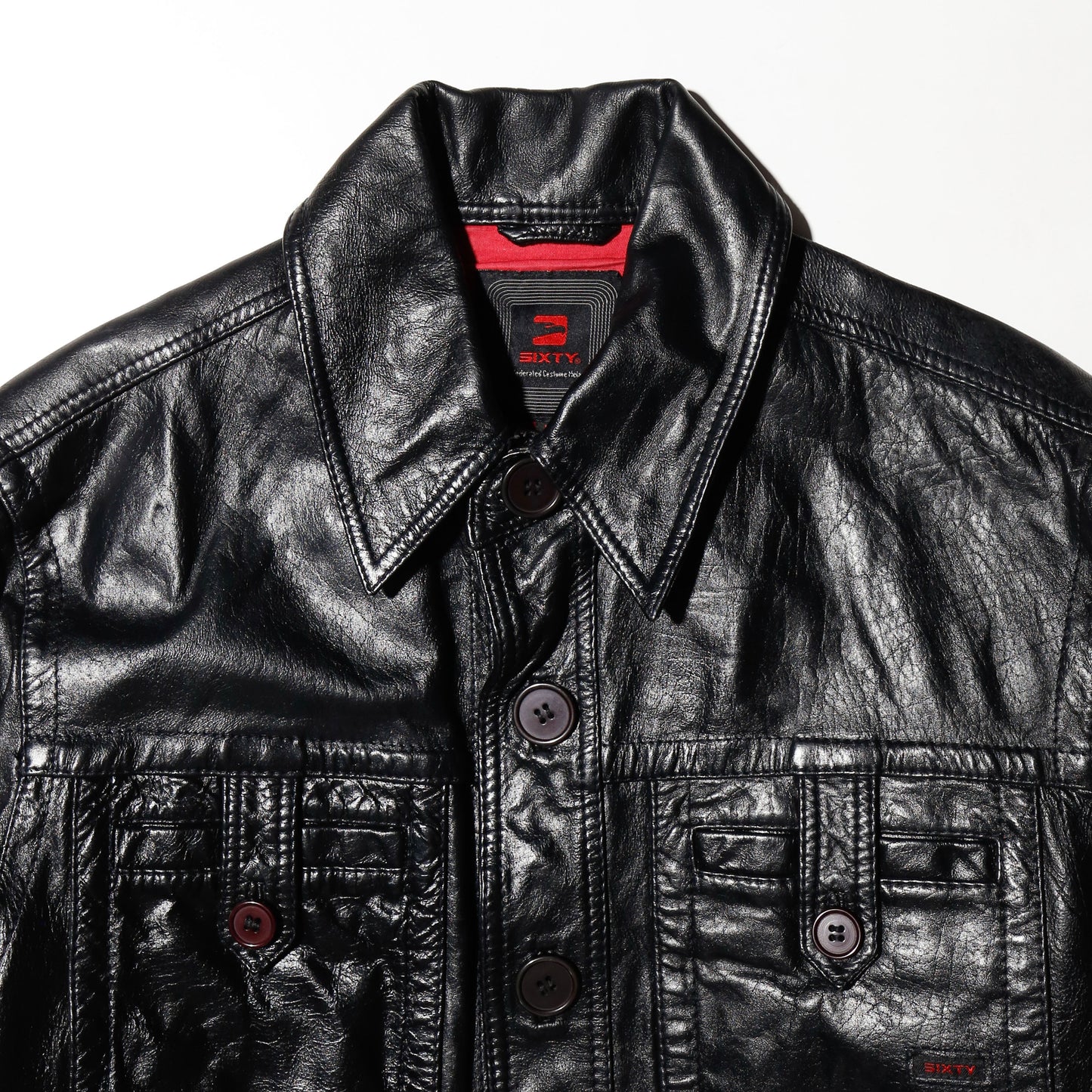 vintage cropped aviator leather jacket *resized