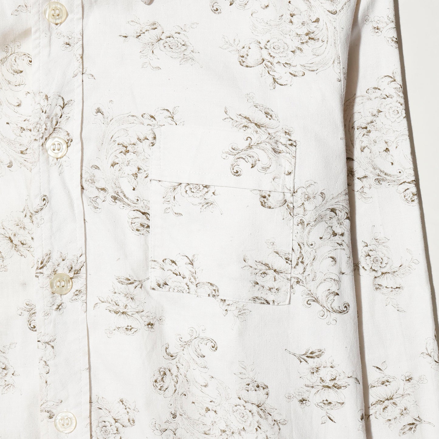 vintage rococo floral cotton shirt
