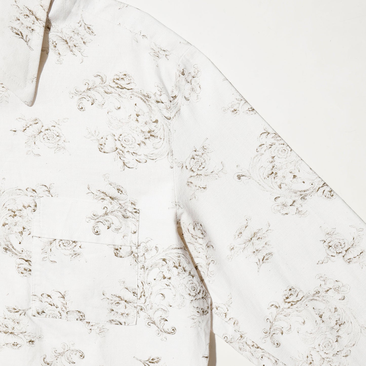 vintage rococo floral cotton shirt
