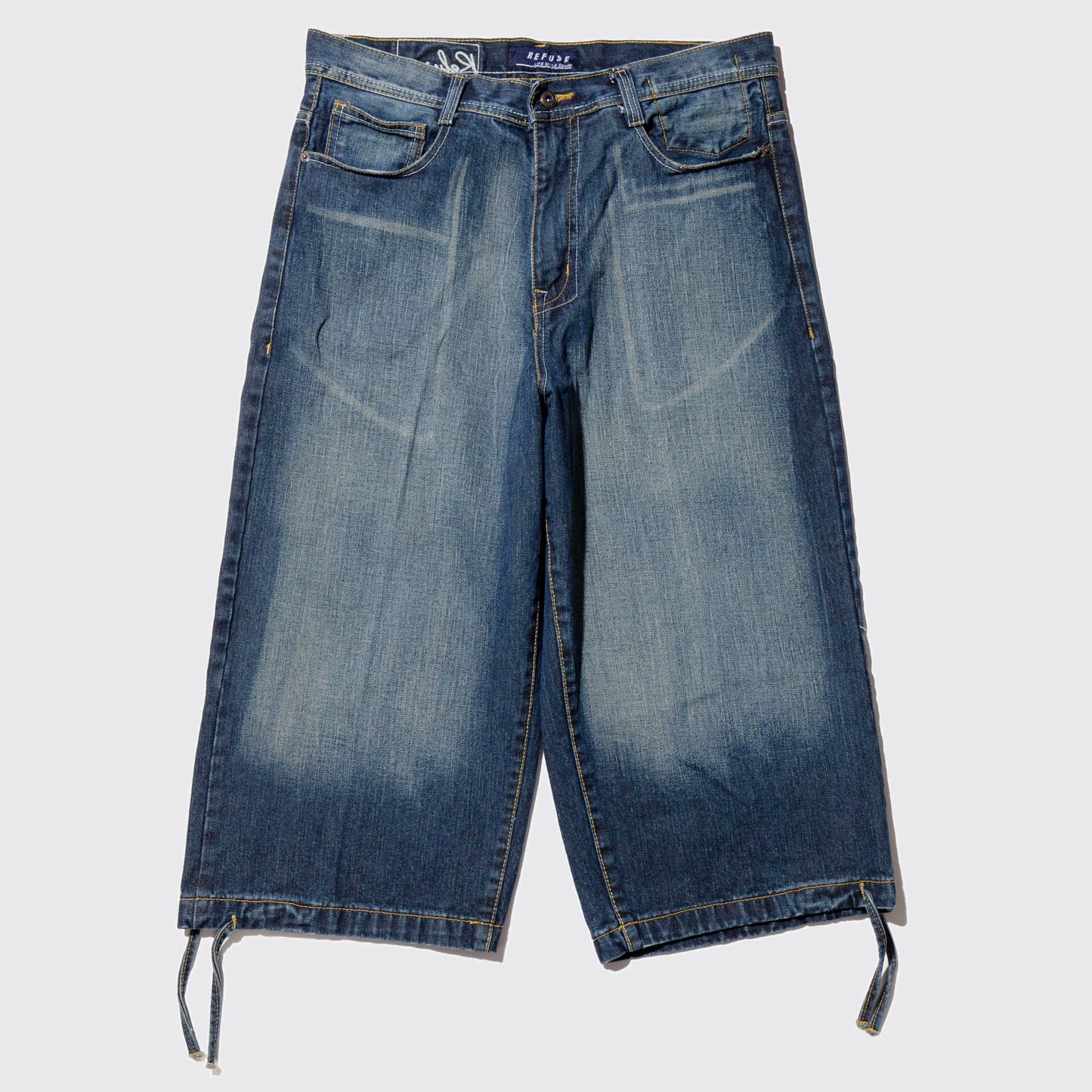 vintage cropped baggy shorts