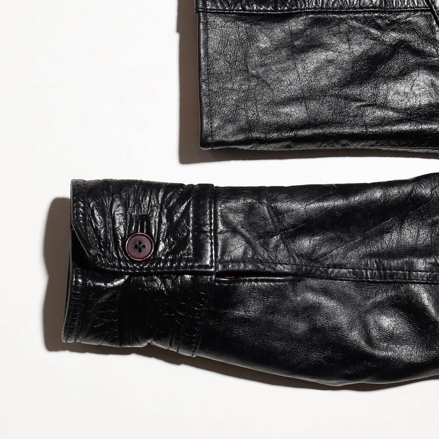 vintage cropped aviator leather jacket *resized