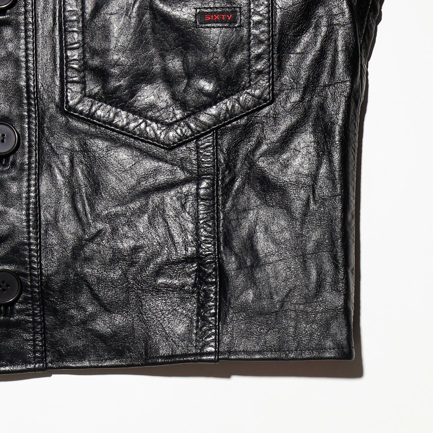 vintage cropped aviator leather jacket *resized