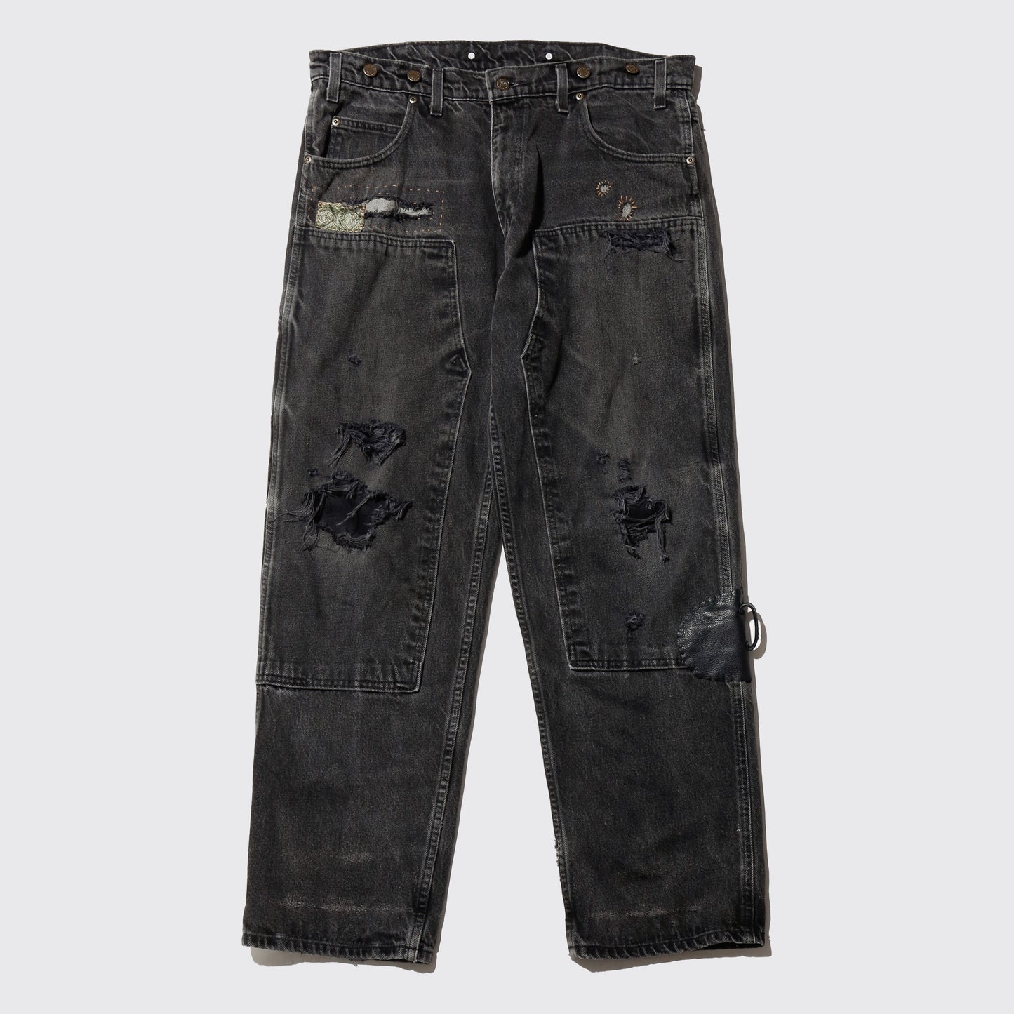 *one-off repaired double knee painter jeans