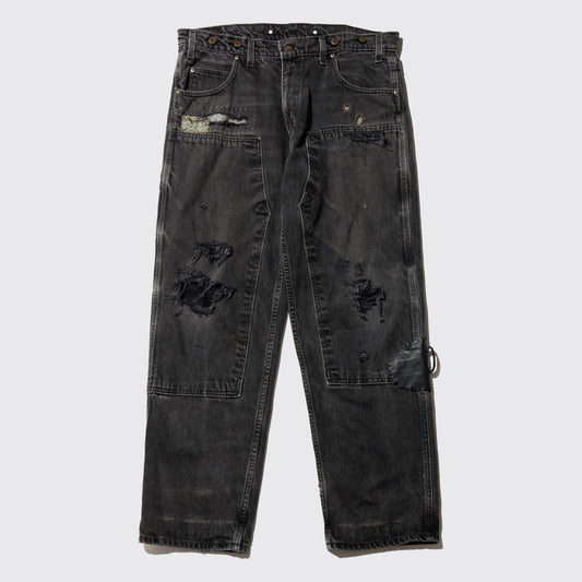 *one-off repaired double knee painter jeans