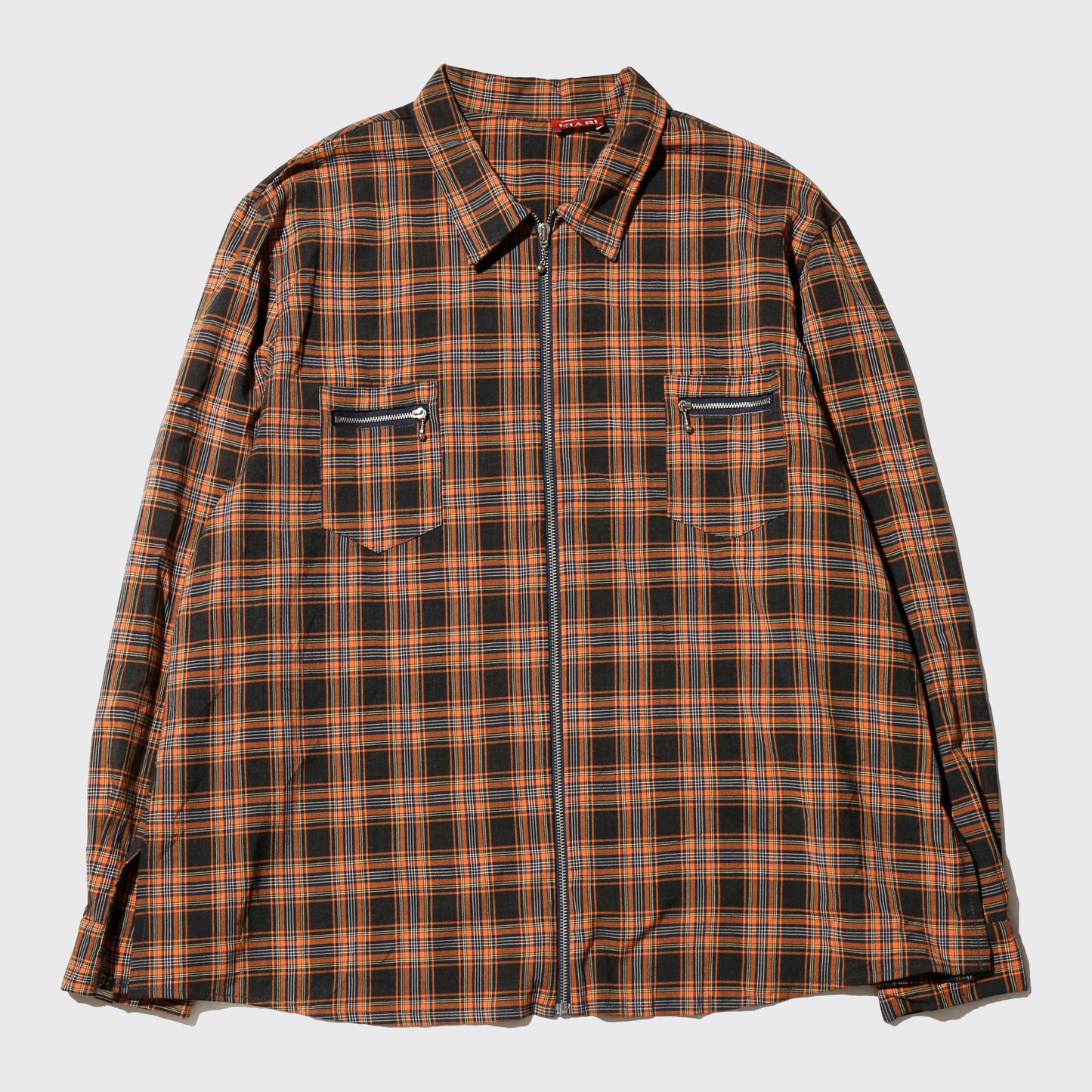 vintage check zipped drizzler jacket