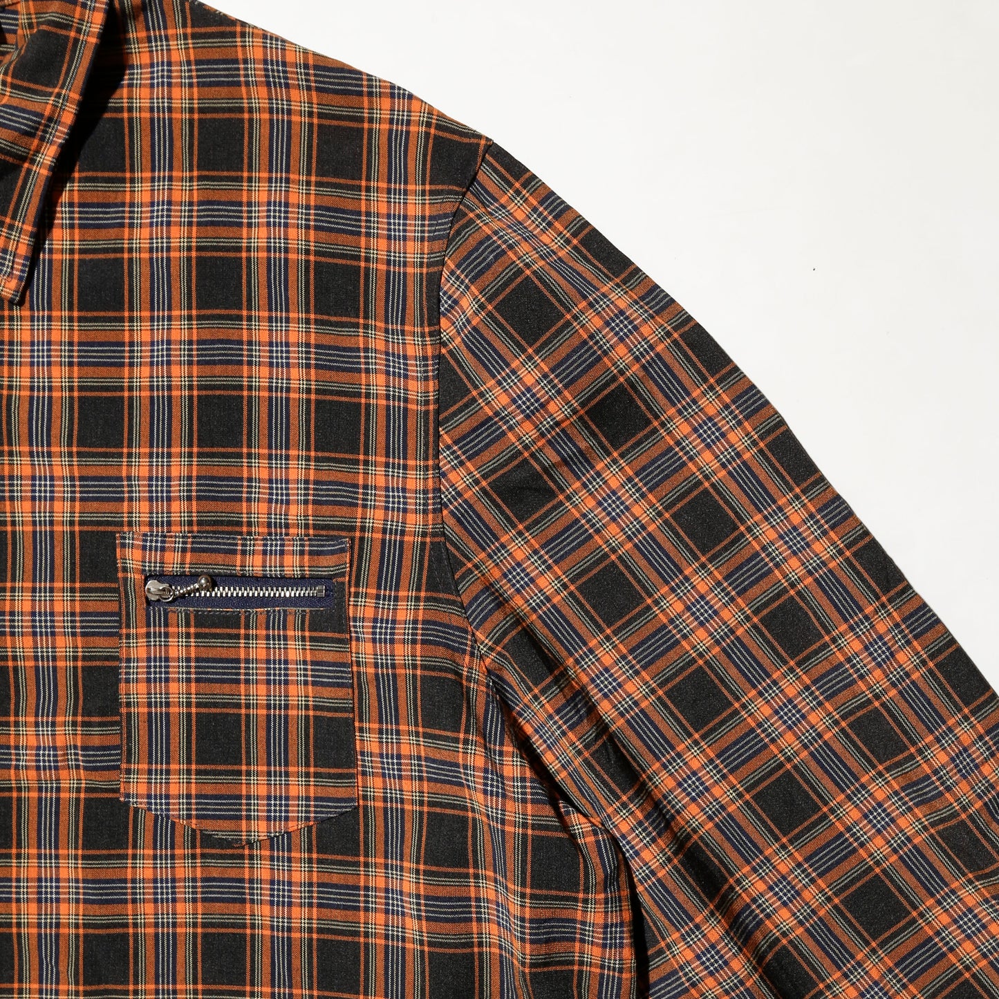 vintage check zipped drizzler jacket