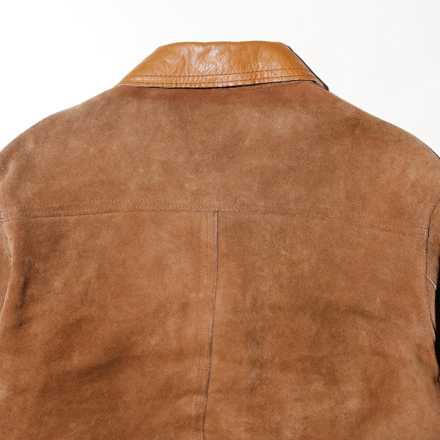 vintage 70's cropped suede leather trucker jacket