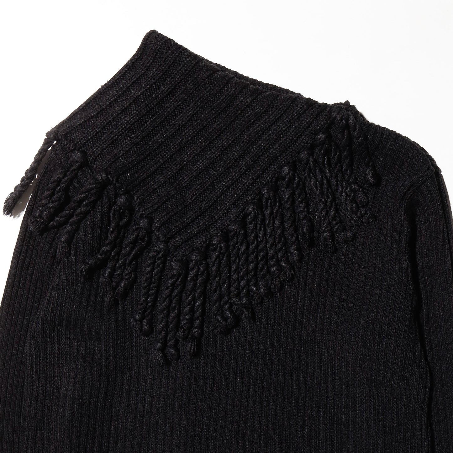 vintage feather cuffs fringe sweater