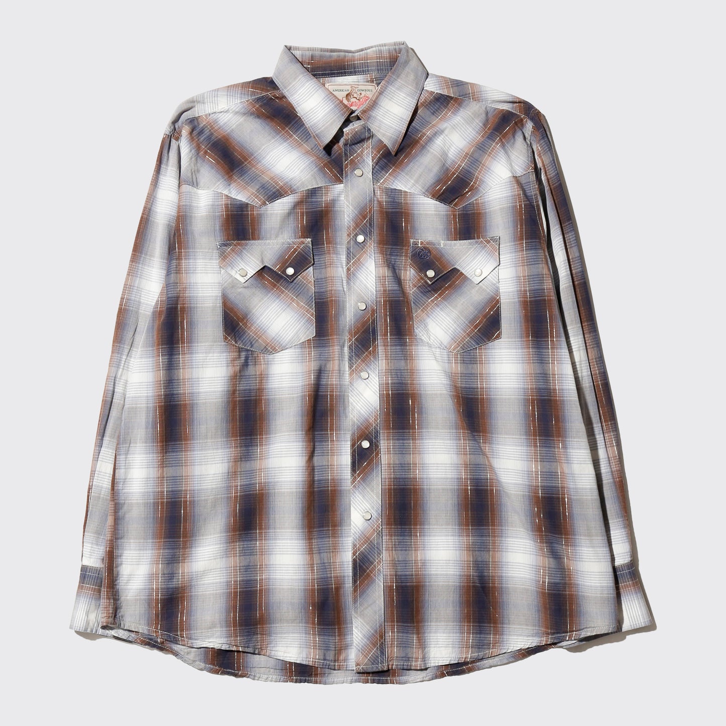 vintage wrangler lame check western shirt