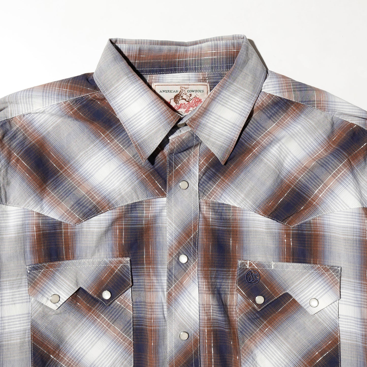 vintage wrangler lame check western shirt