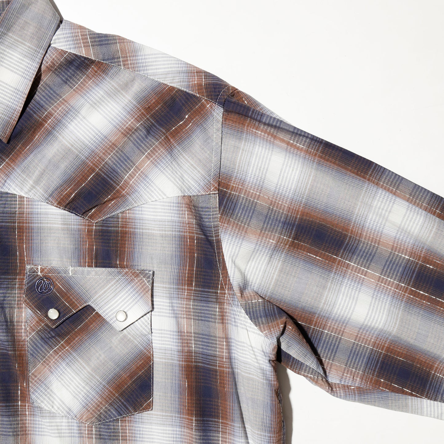 vintage wrangler lame check western shirt