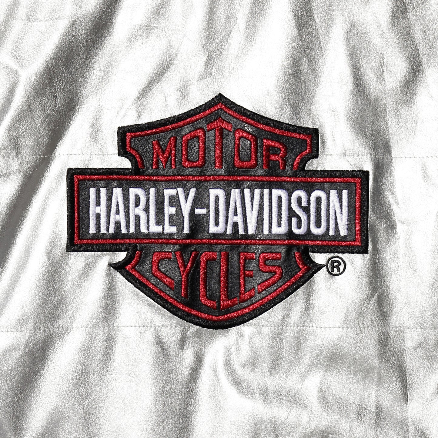 vintage harley-davidson reversible silver leather vest
