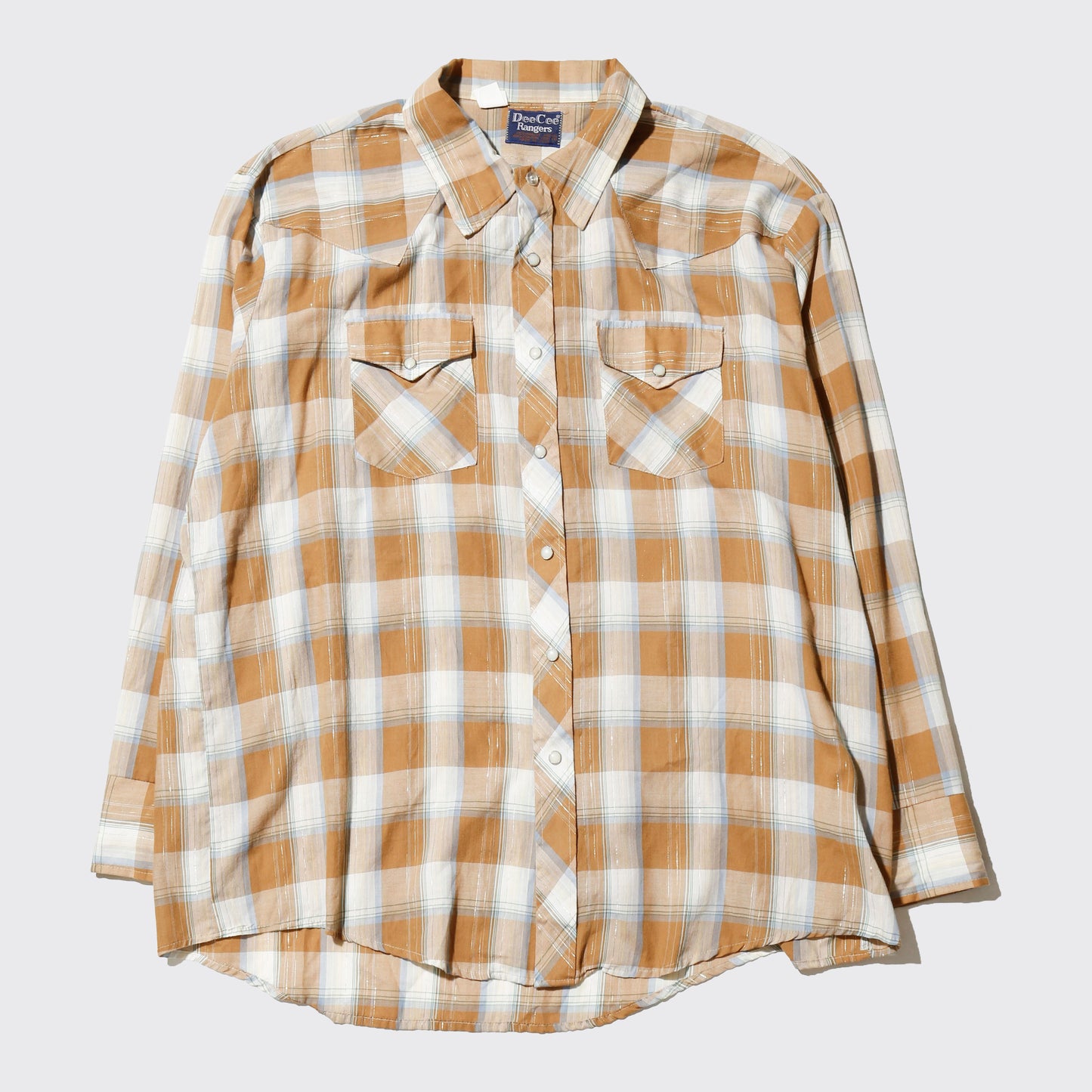 vintage 70's dee cee lame check western shirt