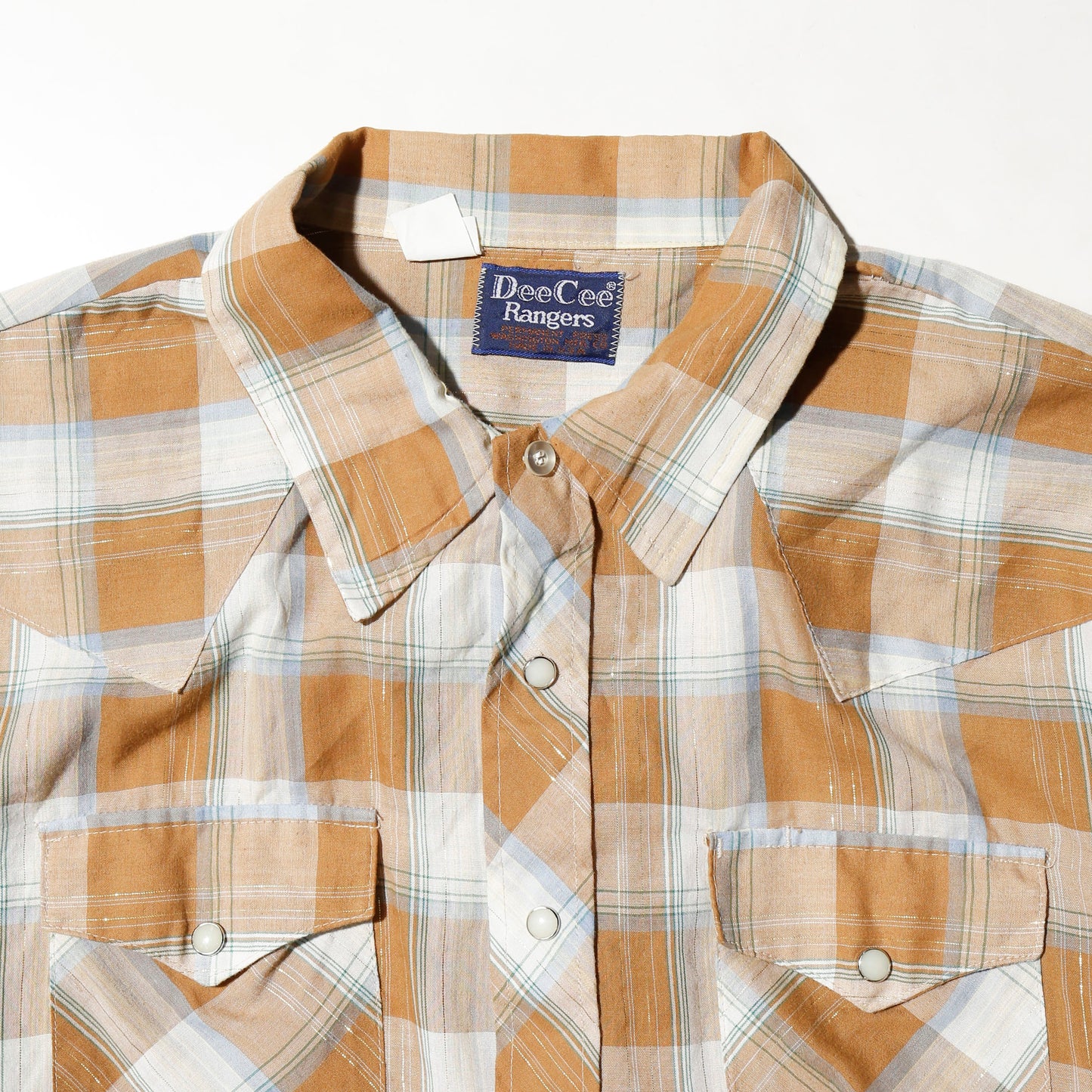 vintage 70's dee cee lame check western shirt
