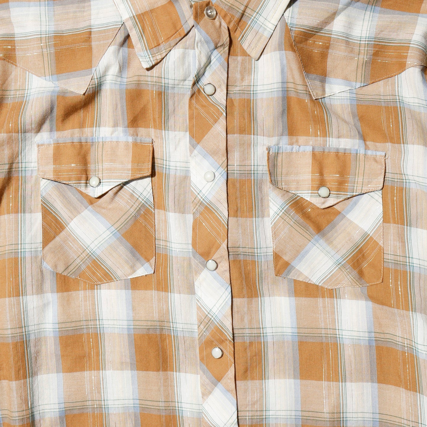 vintage 70's dee cee lame check western shirt