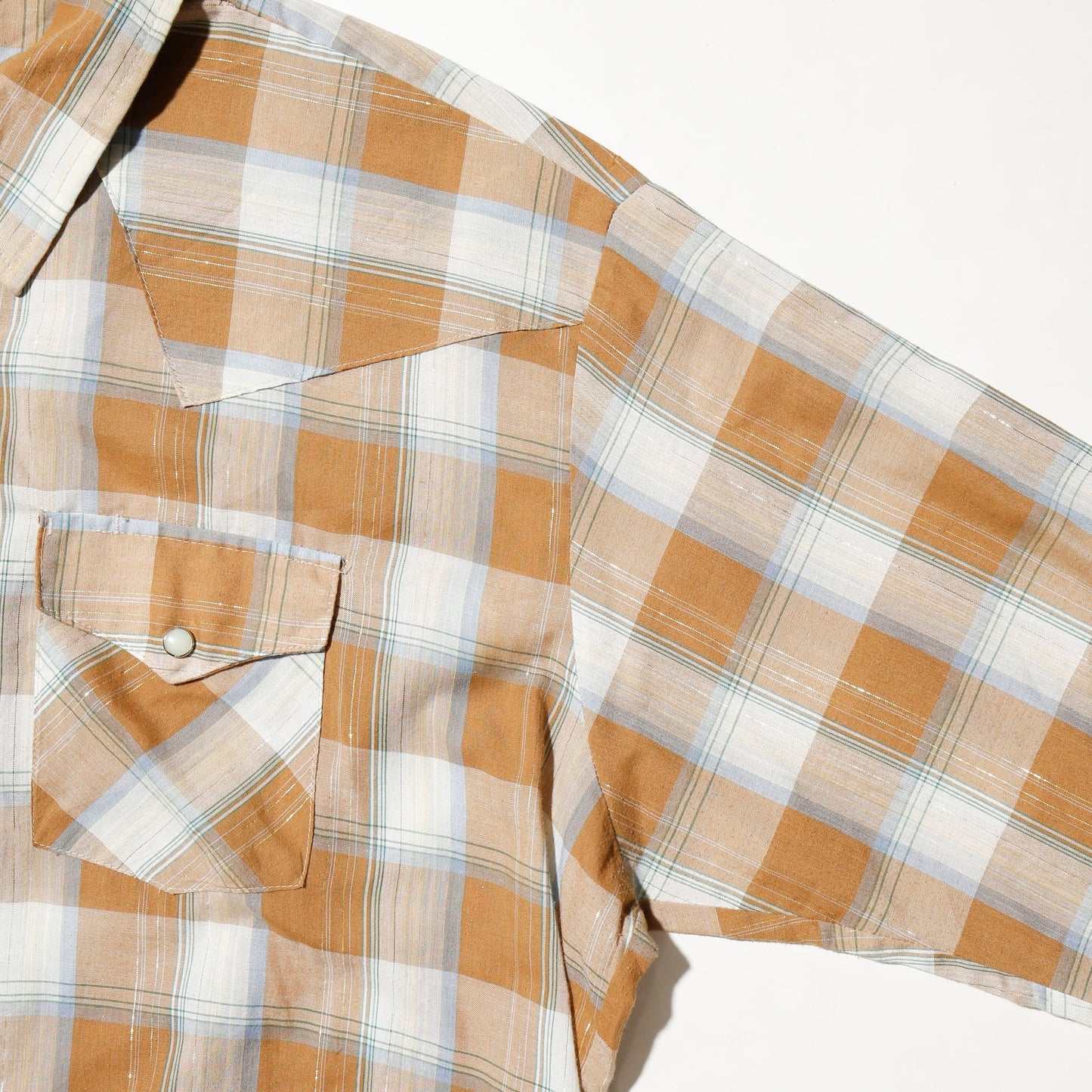 vintage 70's dee cee lame check western shirt