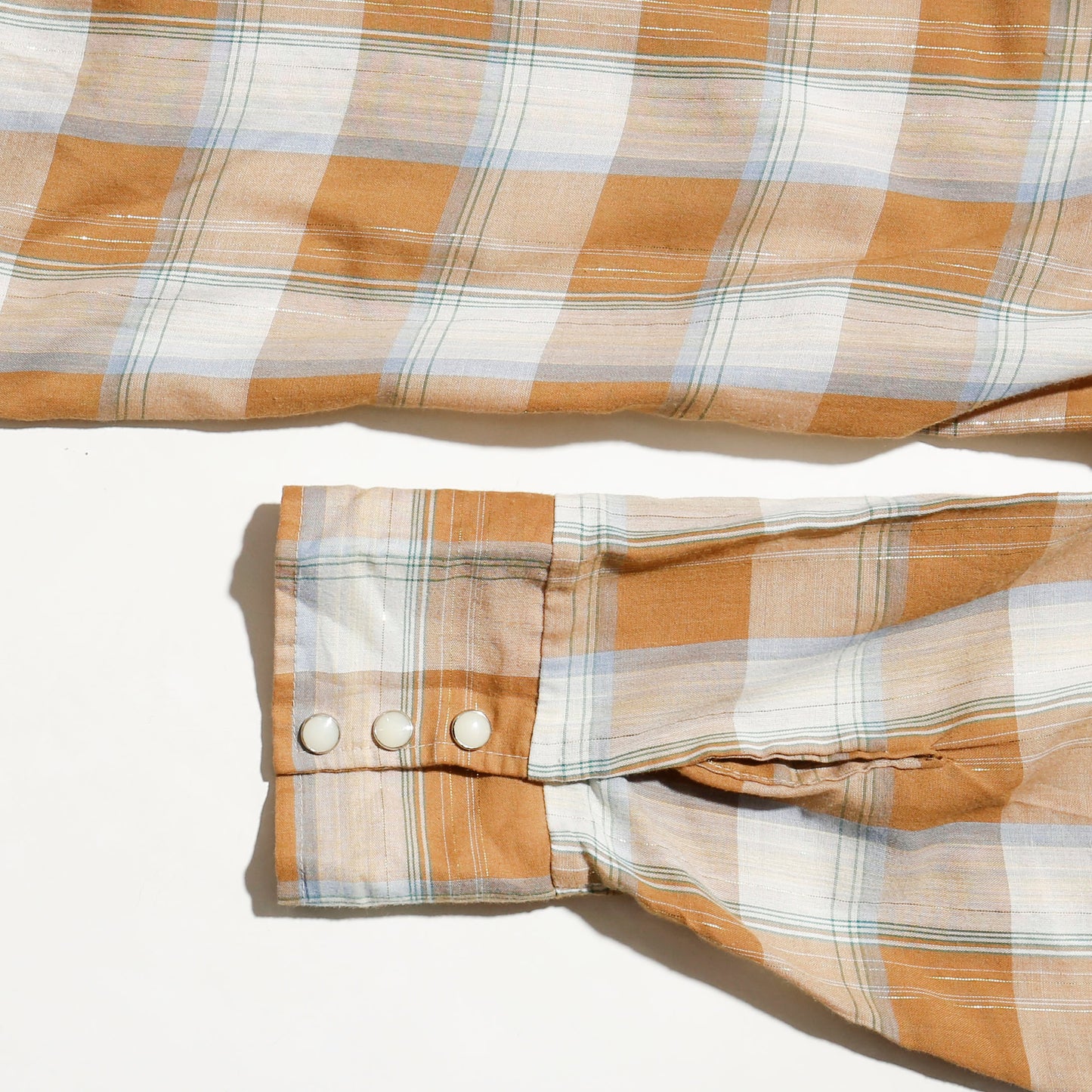 vintage 70's dee cee lame check western shirt
