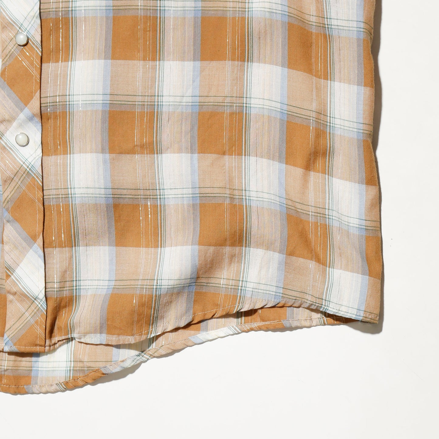 vintage 70's dee cee lame check western shirt