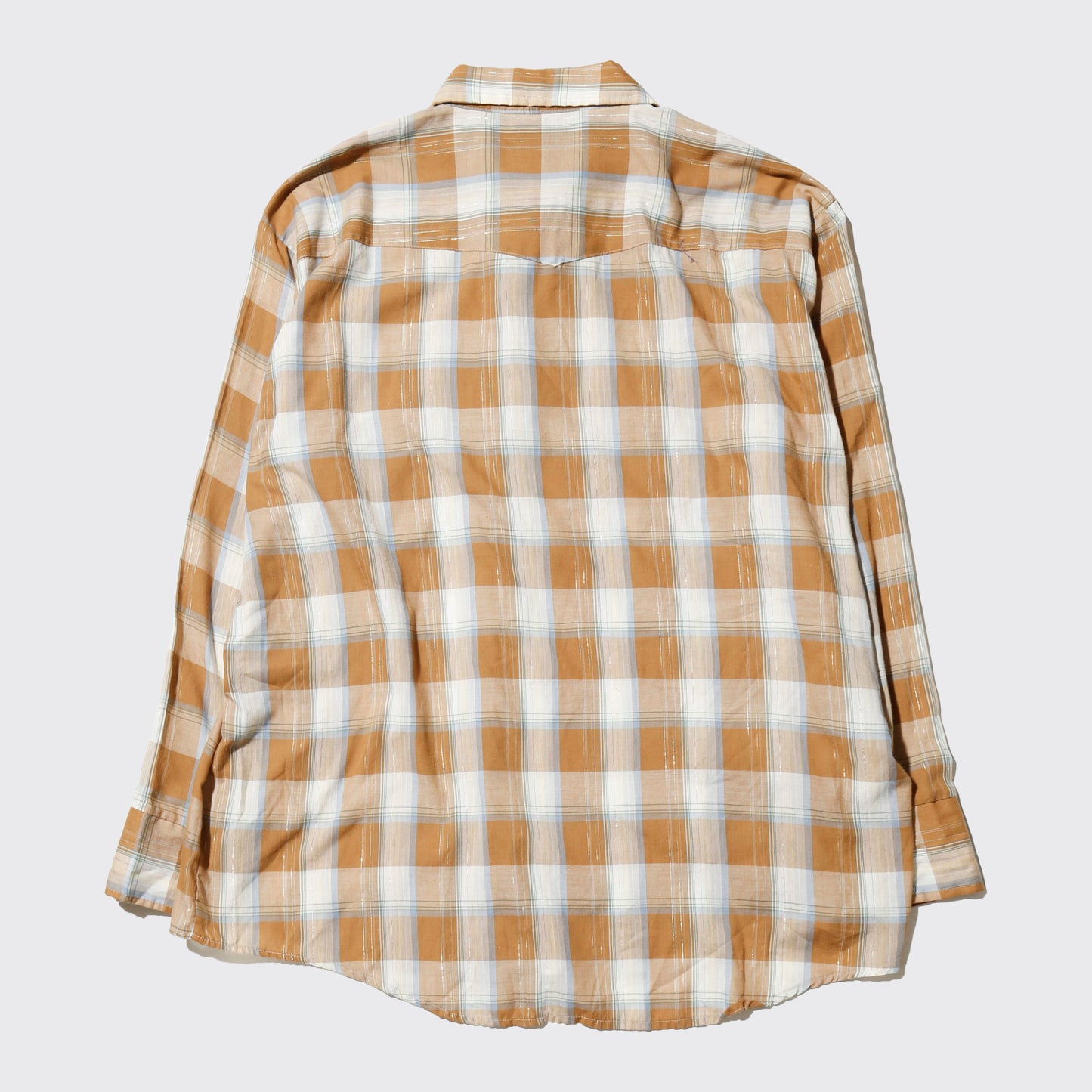 vintage 70's dee cee lame check western shirt