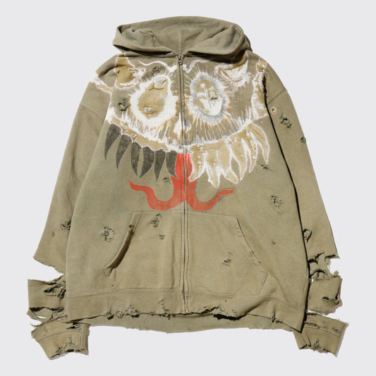 *one-off monster broken hoodie