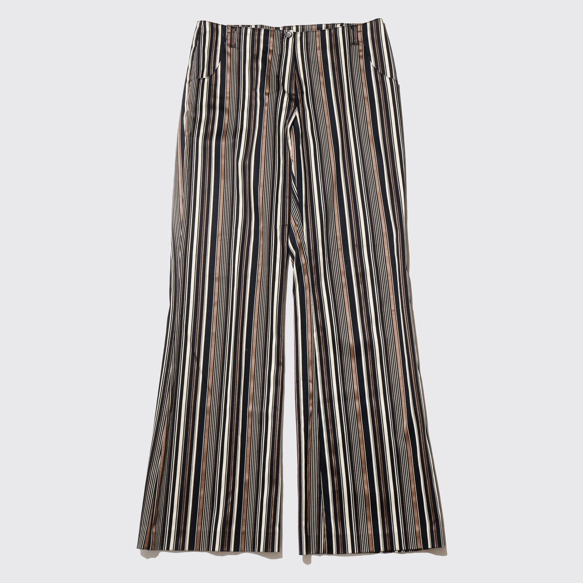 vintage low rised stripe flare trousers