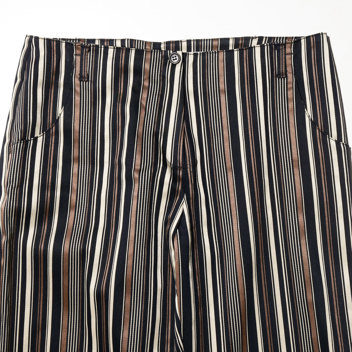 vintage low rised stripe flare trousers