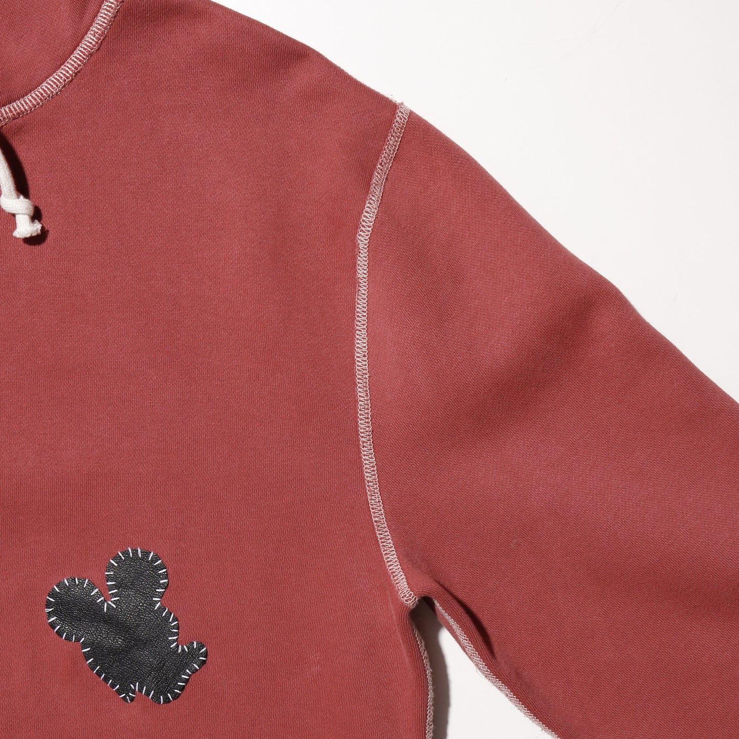 vintage patched half zip hoodie