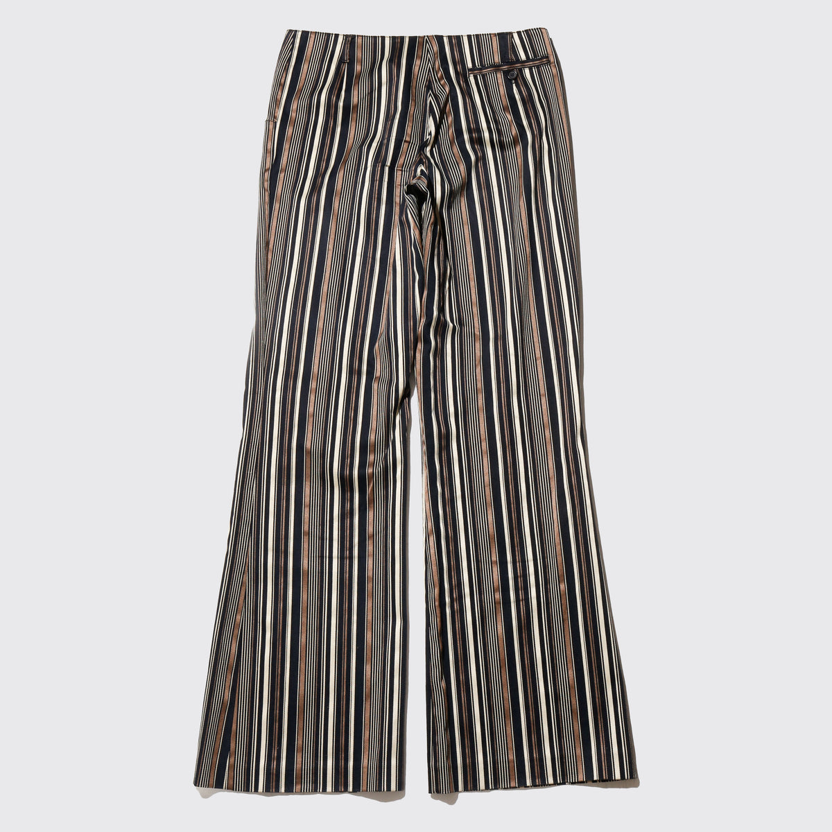 vintage low rised stripe flare trousers