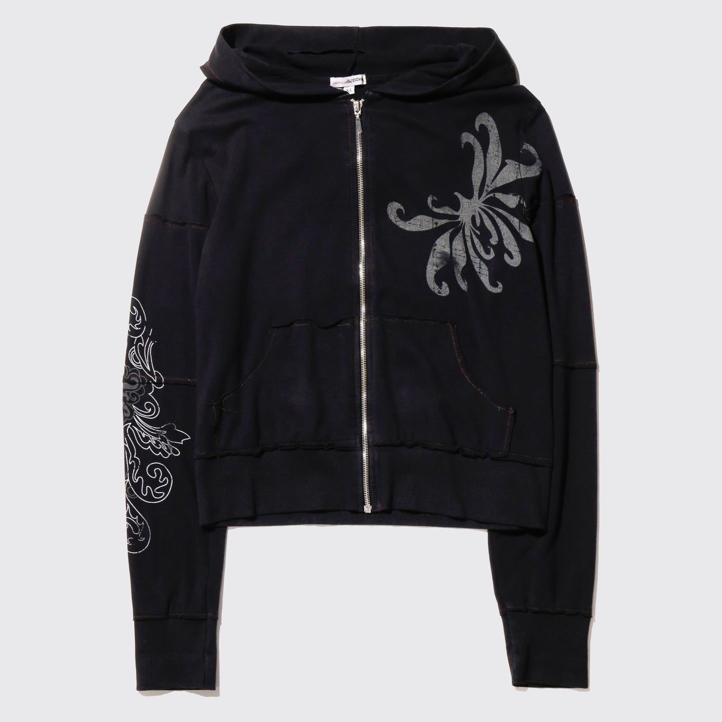 vintage cropped tattoo hoodie