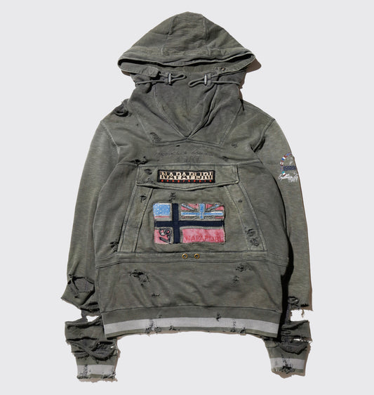 *one-off napapijiri broken burgee hoodie