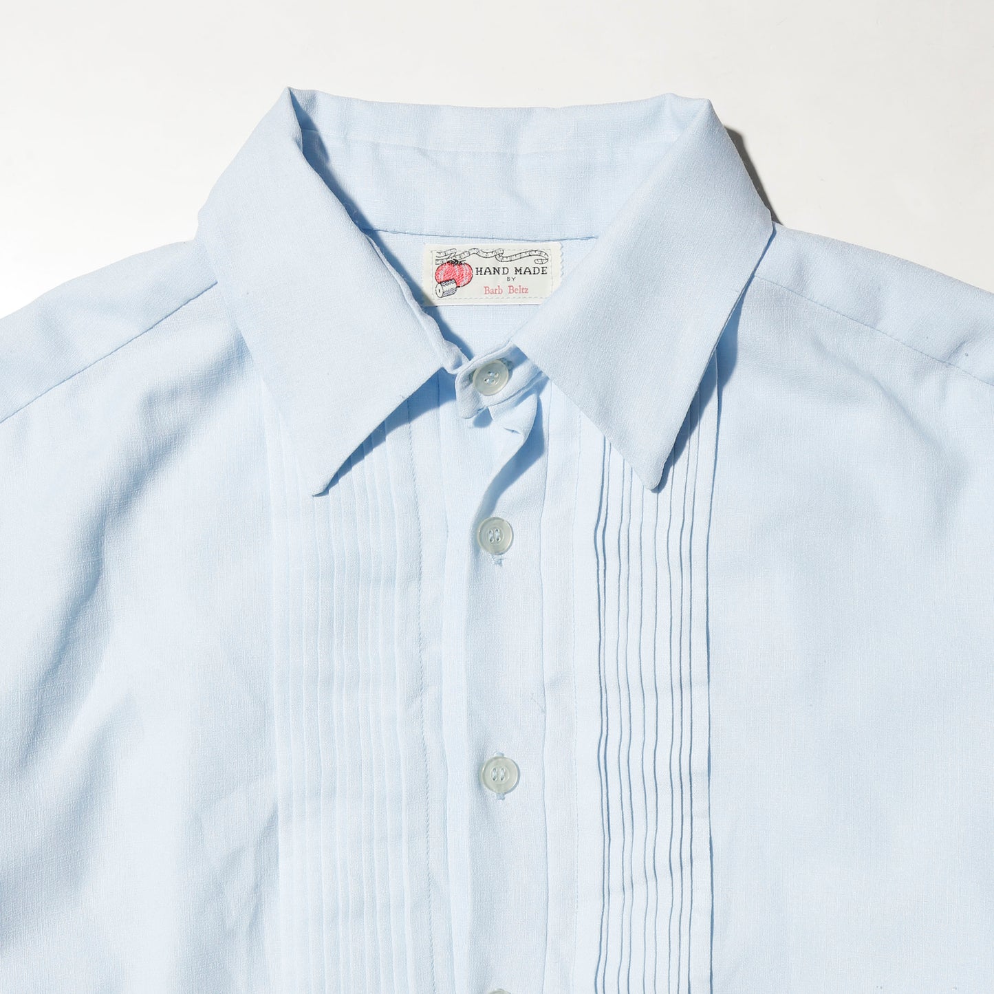 vintage 70's hand made by Barb Beltz pleats dress shirt