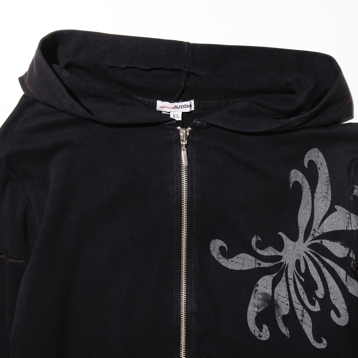 vintage cropped tattoo hoodie