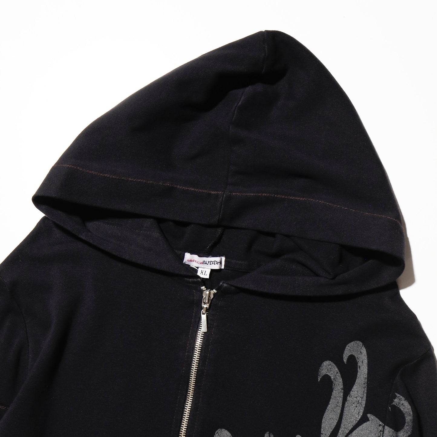 vintage cropped tattoo hoodie