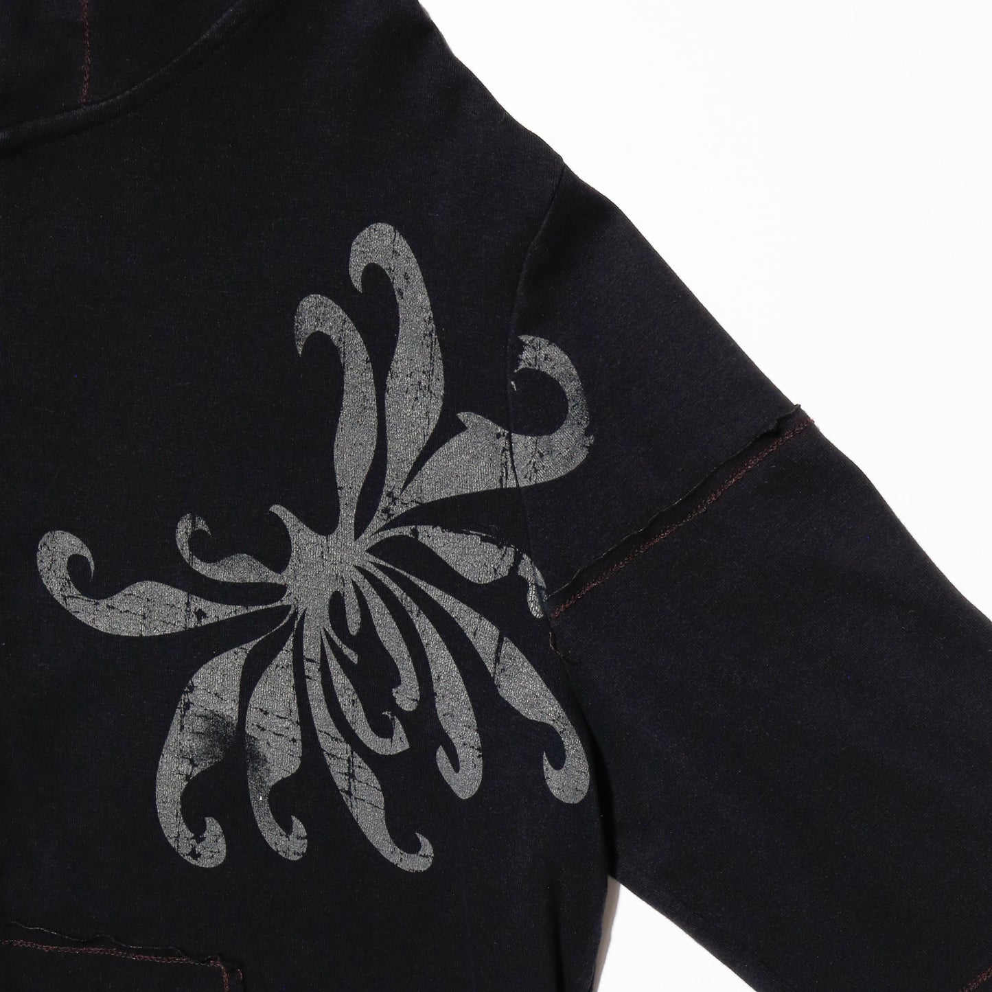 vintage cropped tattoo hoodie