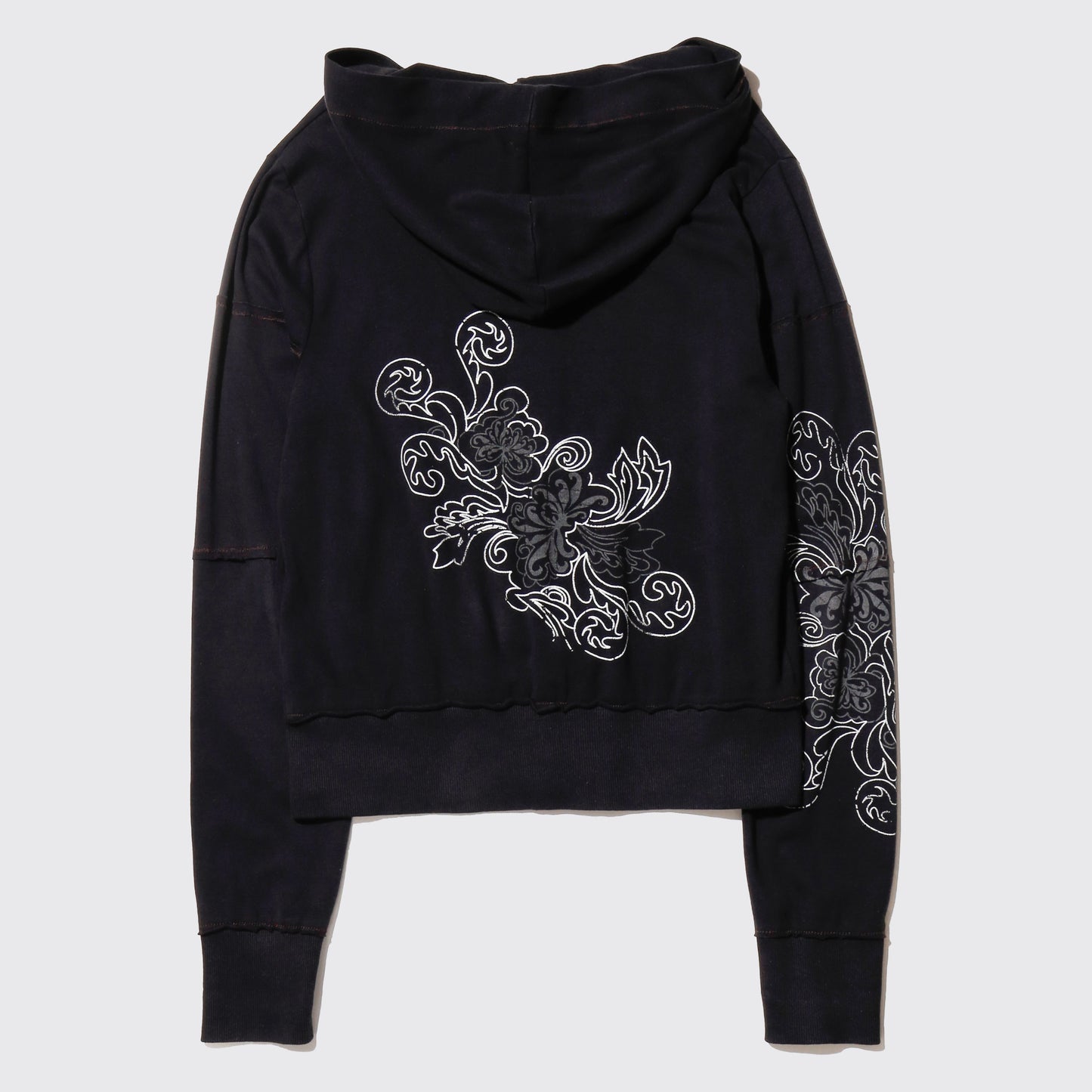 vintage cropped tattoo hoodie