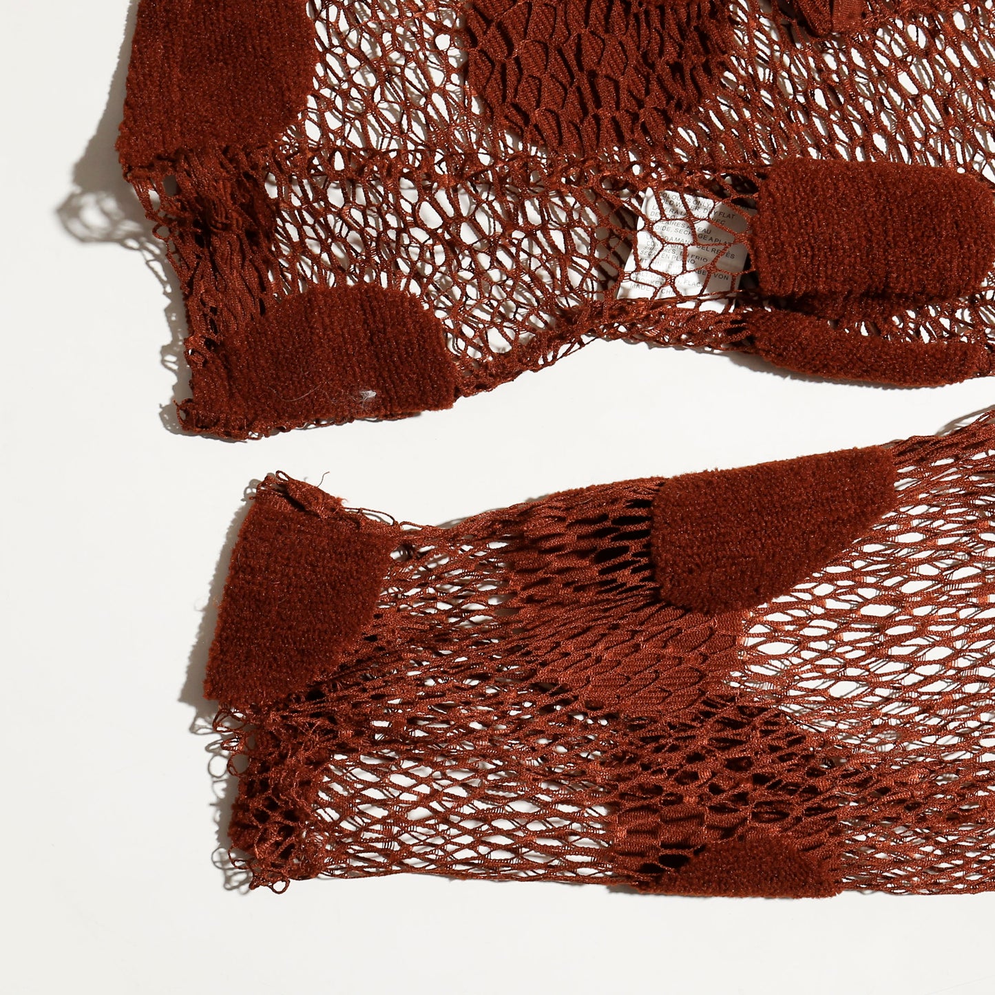 vintage sculptural dot mesh pullover