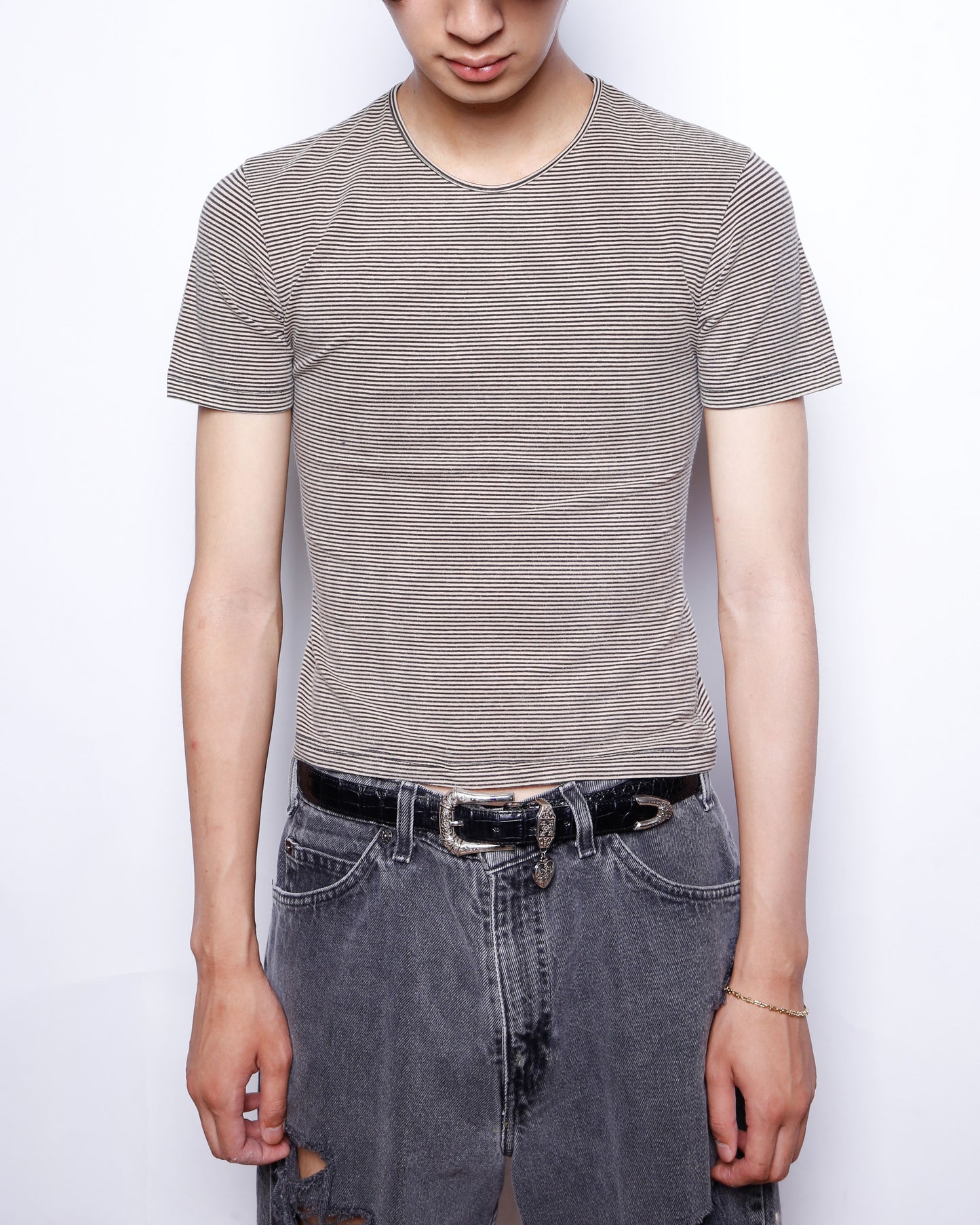 vintage border skinny cut sew