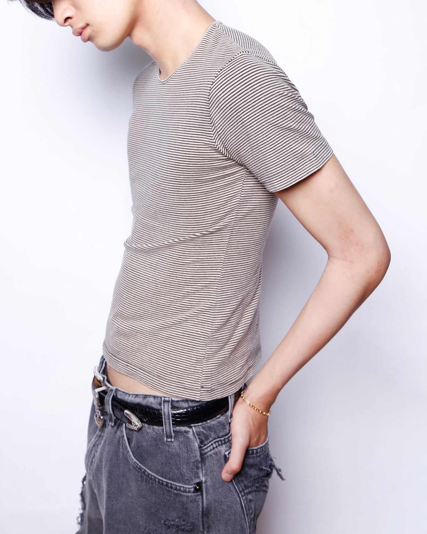 vintage border skinny cut sew