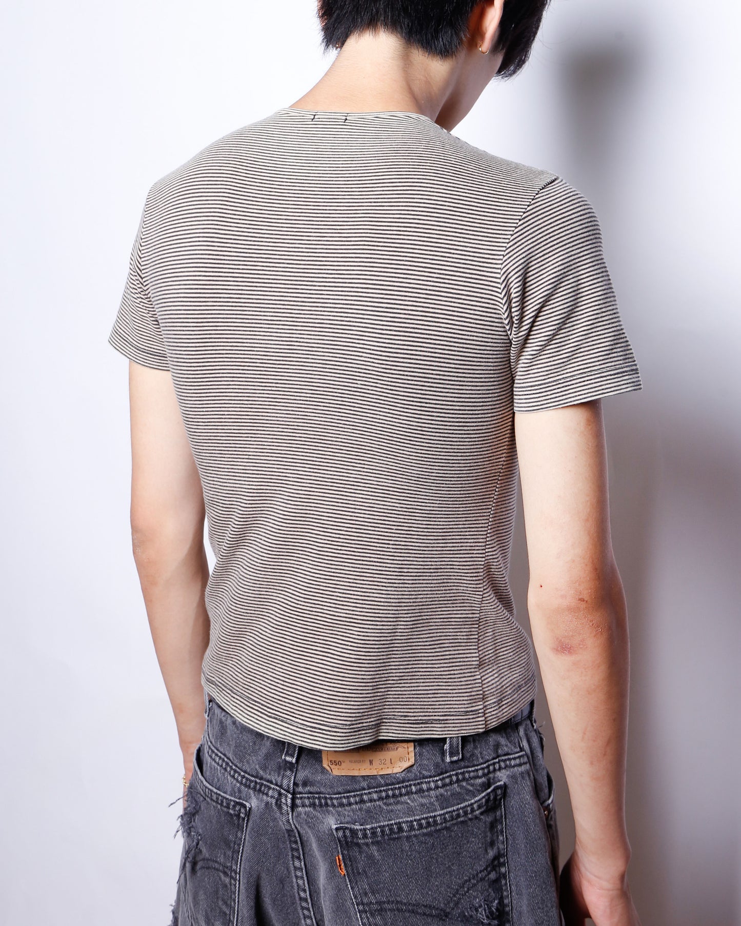 vintage border skinny cut sew