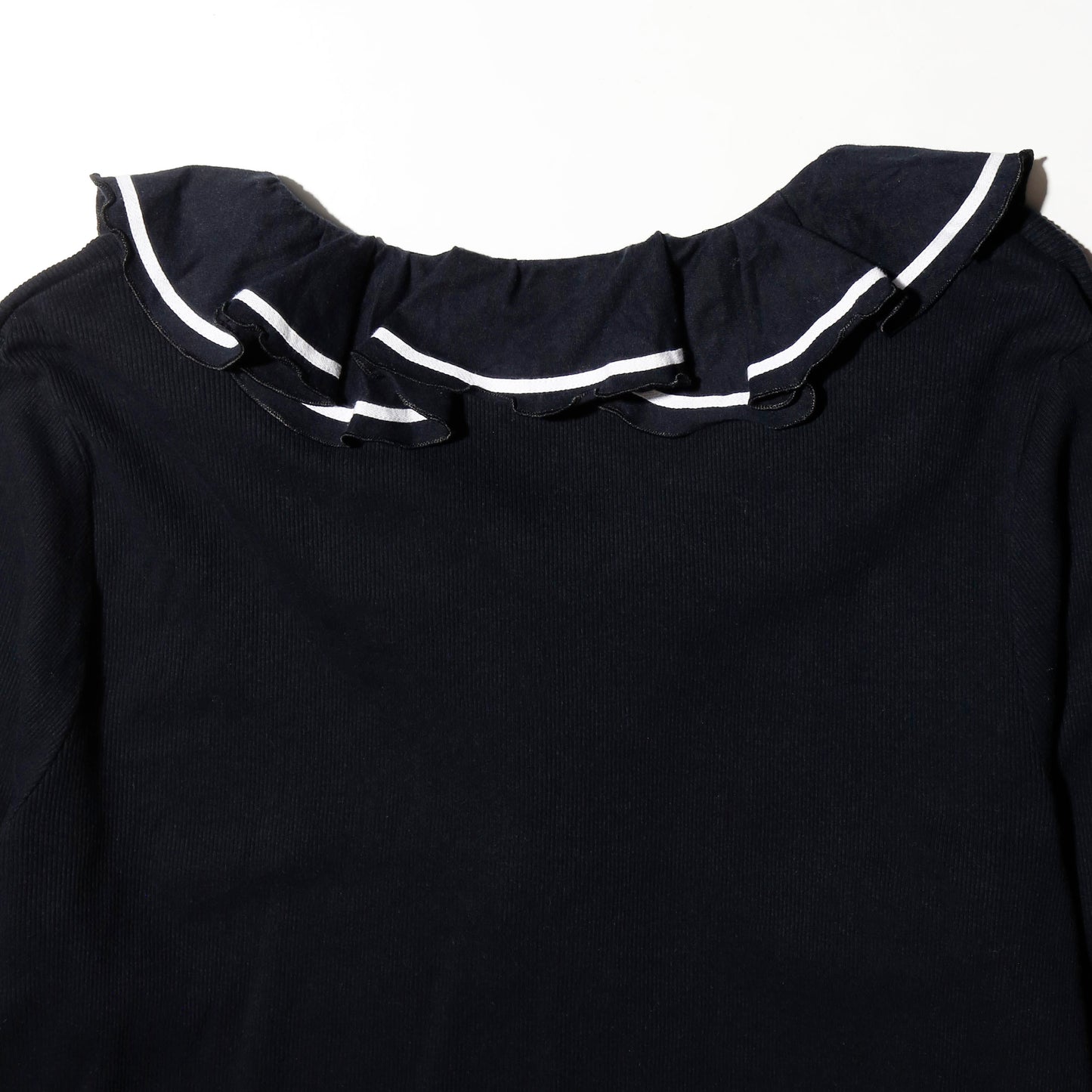 vintage lauren ralph lauren ruffle rib cut sew