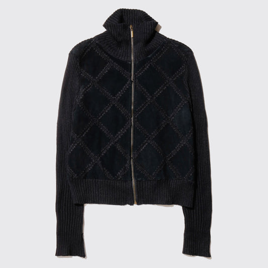 vintage dia suede knit jacket