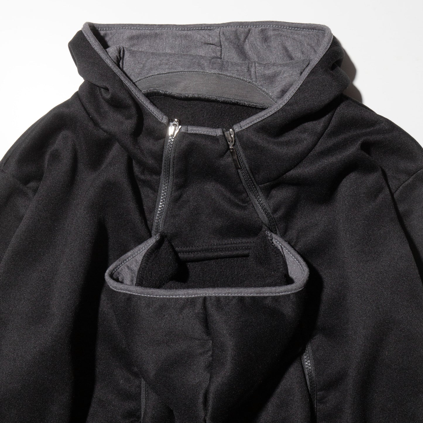 vintage double zip kangaroo hoodie