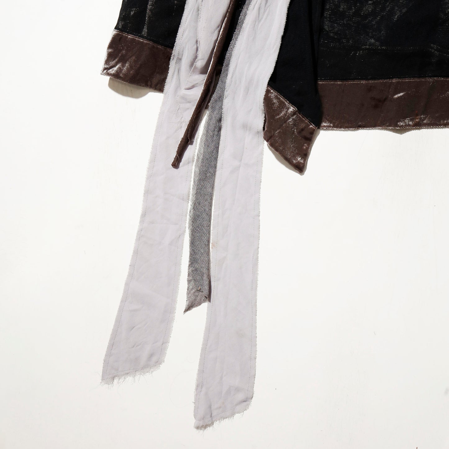 vintage deconstructed ruffle sheer robe