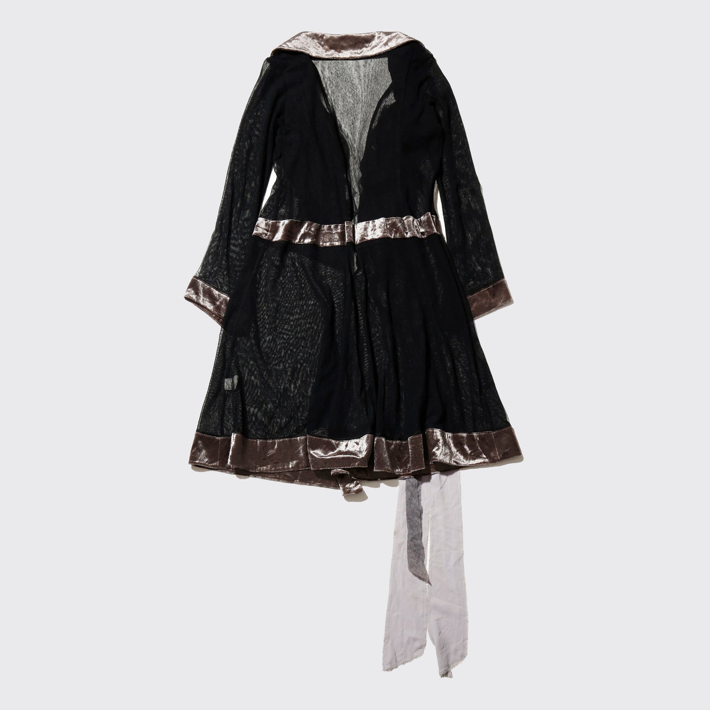 vintage deconstructed ruffle sheer robe
