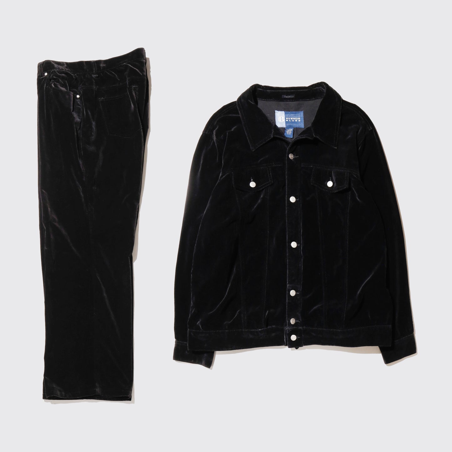 vintage velvet trucker set up